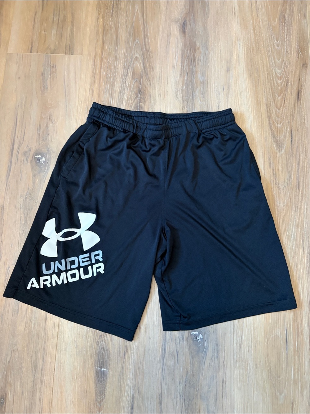 Under Armour Black kids Athletic Logo Shorts